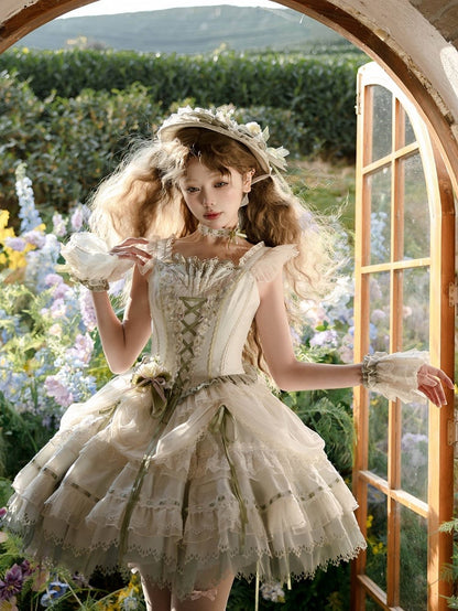 Jasmine Corset Bodice Princess Lolita Boning Dress