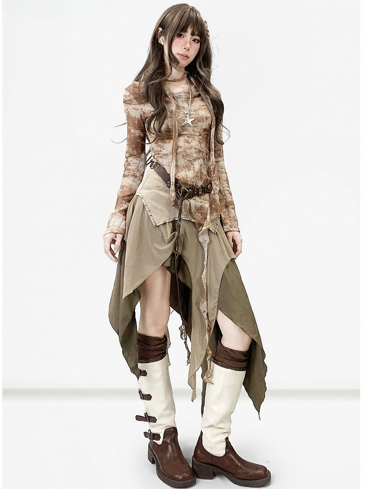 Millard with Dye - Scarf Long Tie Coffee Set Fashion Design Top Sleeves