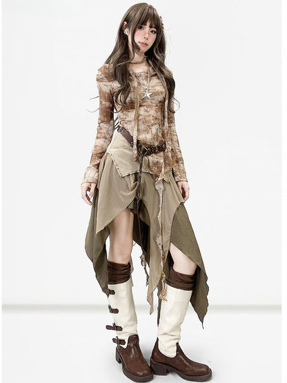 Millard with Dye - Scarf Long Tie Coffee Set Fashion Design Top Sleeves