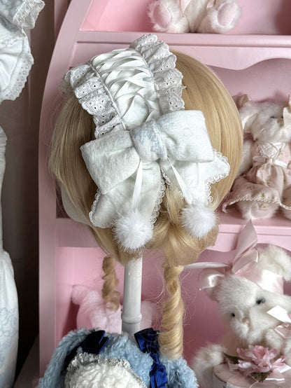 9 Color Options Lolita Hairband with Bowknot Hairclips