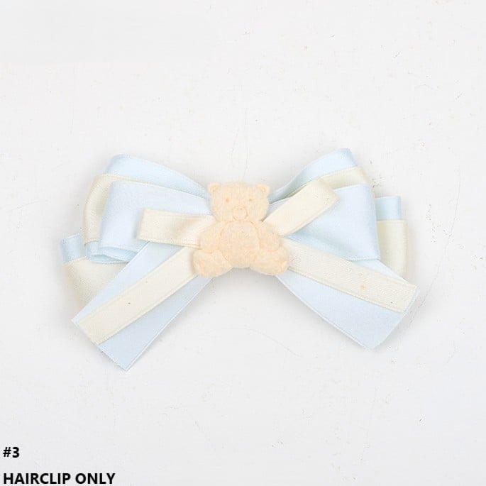 Bear Decoration 4 Sweet Options Lolita Bowknot Hairclip