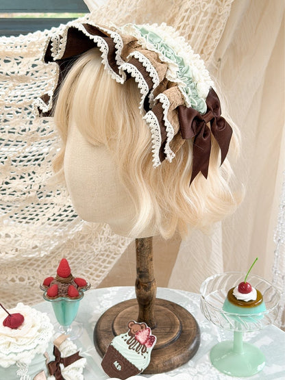 Hairband Pink Blue / Bowknot Mint Yellow