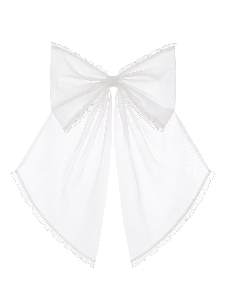 Black/White Big Train Bow