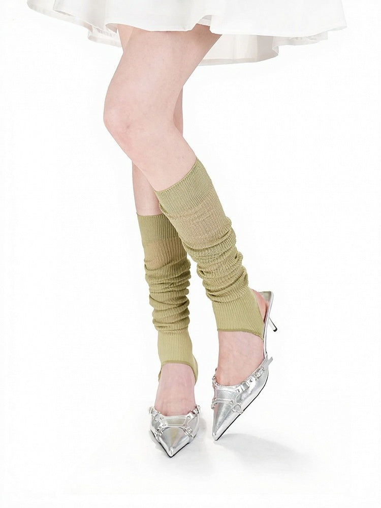 Minimalist Ribbed Ruffle Leg Warmers in 7 Colors - ModaSwings