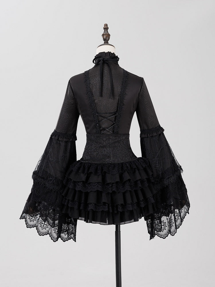 High-Waist Lace Layered Gothic Shorts - DevilInspired Exclusive Collection