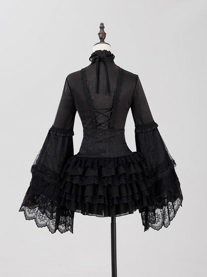 High-Waist Lace Layered Gothic Shorts - DevilInspired Exclusive Collection