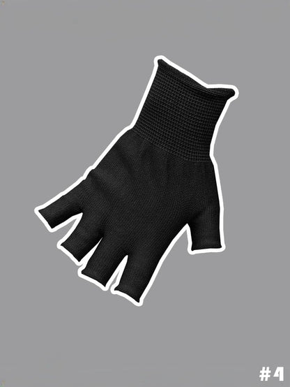 Grünes Armband / Schwarzer Handschuh