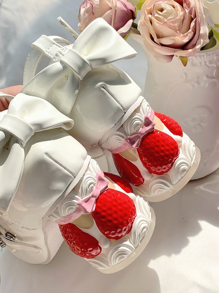 Mid-Heel Patisserie White Heel PU Mary Sweet Inspired in Janes -