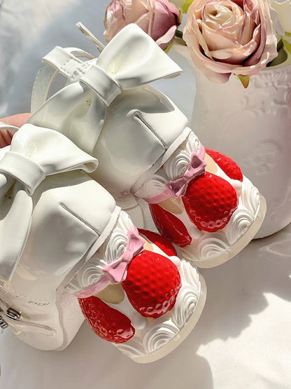 Mid-Heel Patisserie White Heel PU Mary Sweet Inspired in Janes -