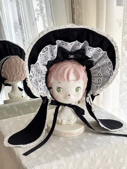 ブルーレッド / バニーボンネット ピンク耳 ブラック