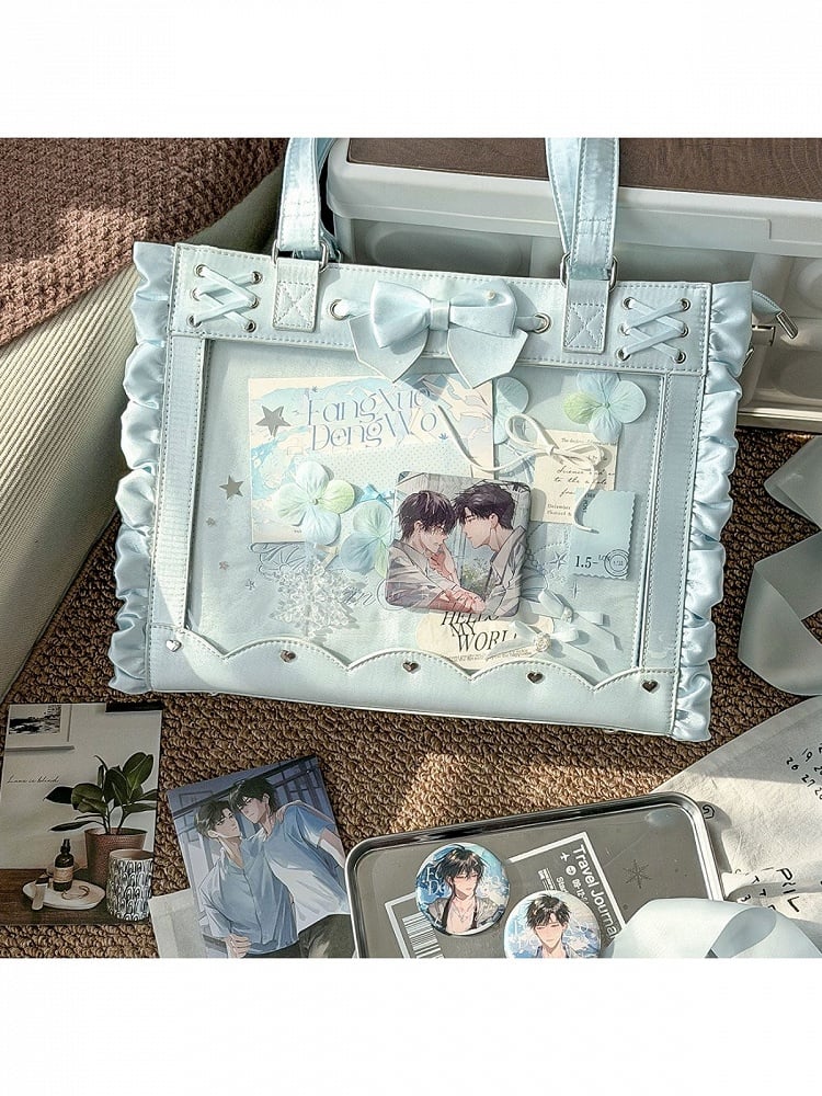 6 Color Lolita Clear Window Ita Shoulder Bag Lace Bow