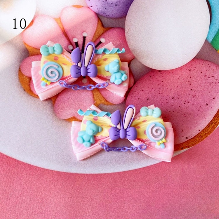 Bunte Schleife Haarspange Abzeichen Halskette Handgelenksfesseln