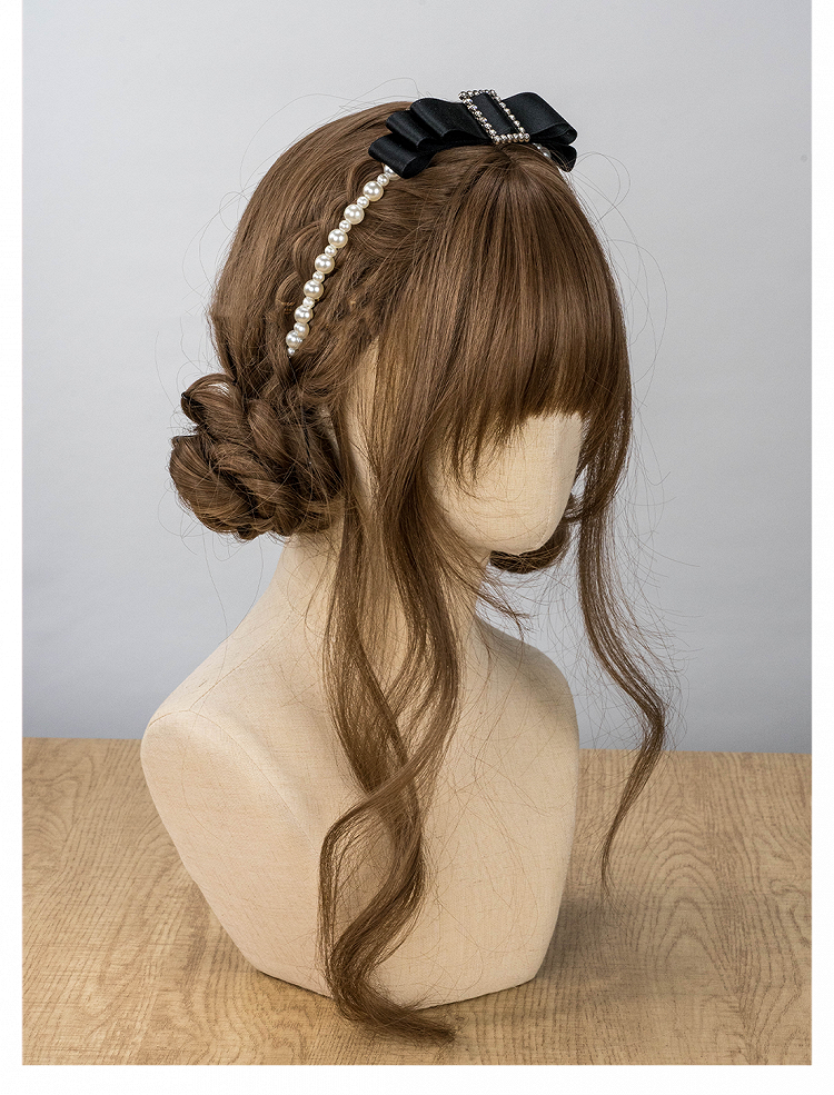 Beaded Square Kei Pink/Pink/Blue/Black Rhinestone Bow Dusty Jirai KC