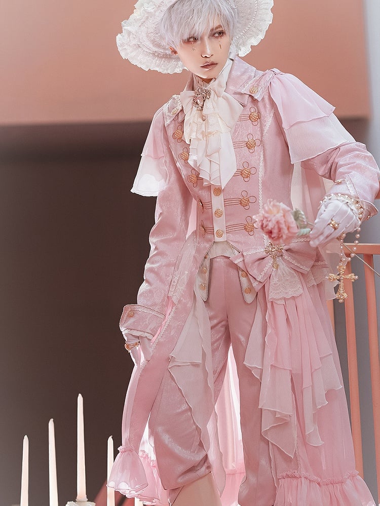Pink Sakura Fashion Cape Style Design Coat Ouji Prince