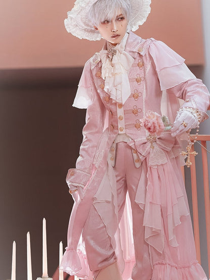 Pink Sakura Fashion Cape Style Design Coat Ouji Prince