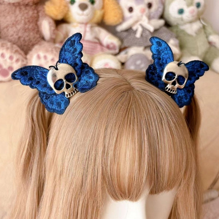 Reaper 5 – Options Haarspange Knochenfarbe Halloween Schmetterling