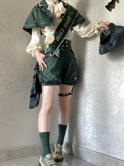 スリザリン 緑王子 ロリータ セット ケープ + ハイウエスト ショーツ