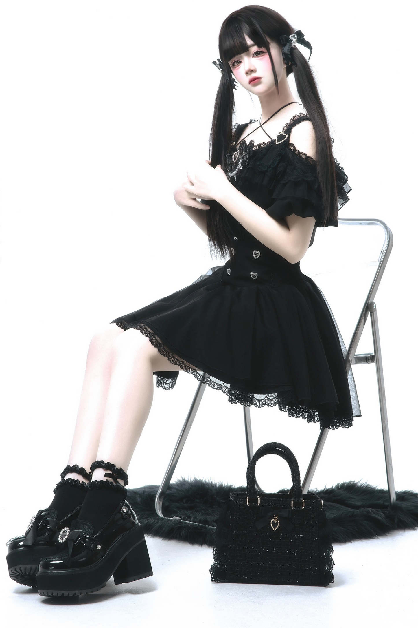 オフショルダーマインフレア+スカートリボン予約トップス