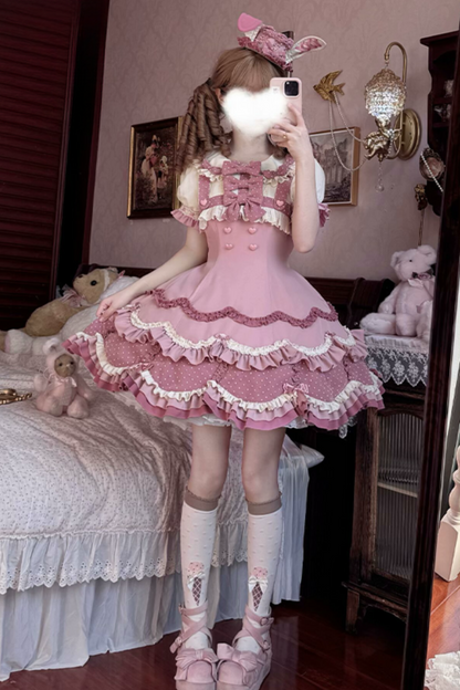 Ears Cake Daily + Rabbit Cherry Lolita Bunny Hat Dress