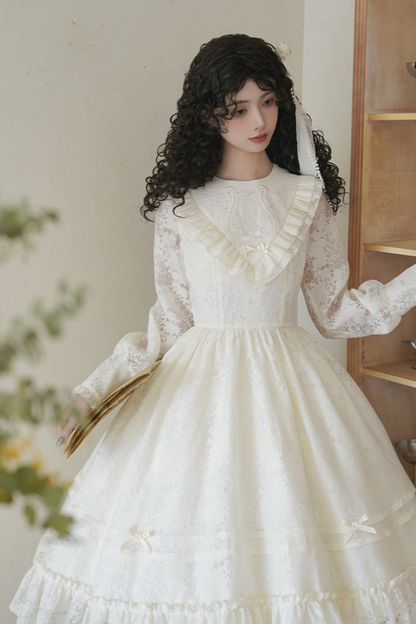 Schal Weißes Kleid Lolita Spitze Sweet Cracolor +