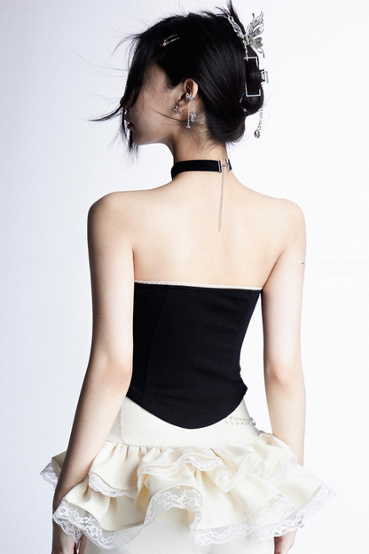 ハイスカート フーディー クロススパイストップ スウィート+ウエスト ミニチューブ クール