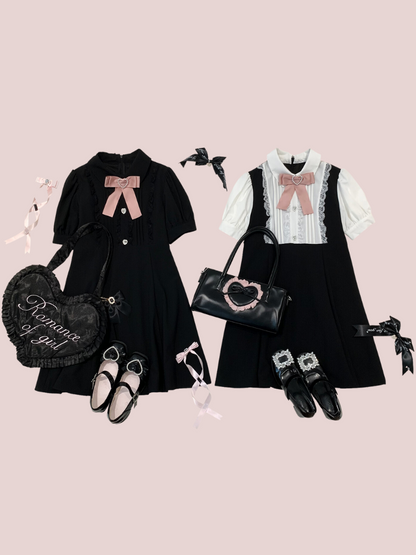 Race Mine Suite Puff Sleeving Dress