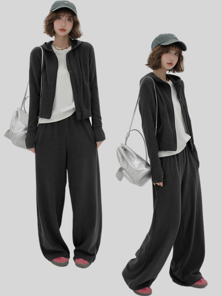 レイジースウェットシャツ パーカー ジャケット パンツスタイル スポーツ カジュアル 韓国