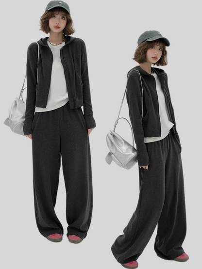 レイジースウェットシャツ パーカー ジャケット パンツスタイル スポーツ カジュアル 韓国