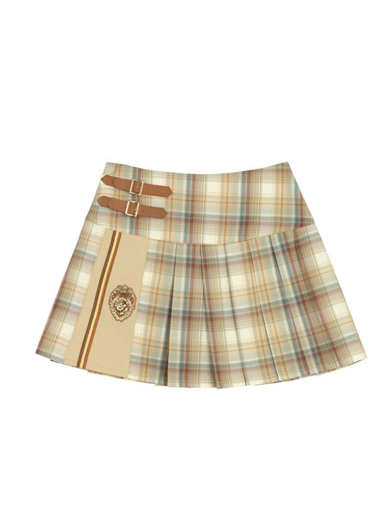 British Check College Skirt Retro