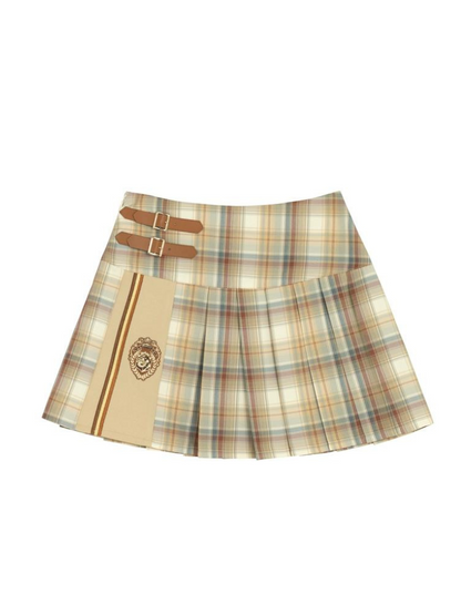 British Check College Skirt Retro
