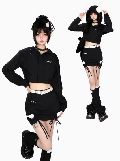 Drawstring Suit Wing Angel Sunscreen Hoodie