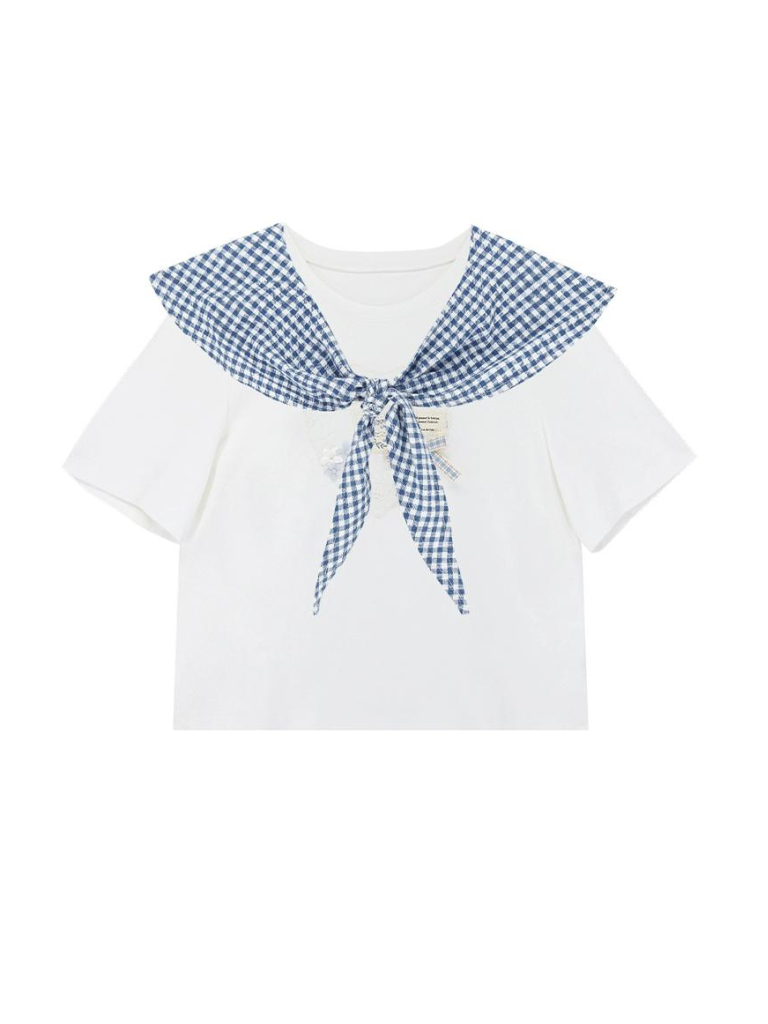 サマーショートチェックTシャツ