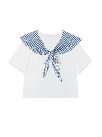 サマーショートチェックTシャツ