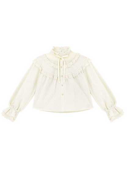 Skirt Flared Sweet + Retro Shirt Lace Girly