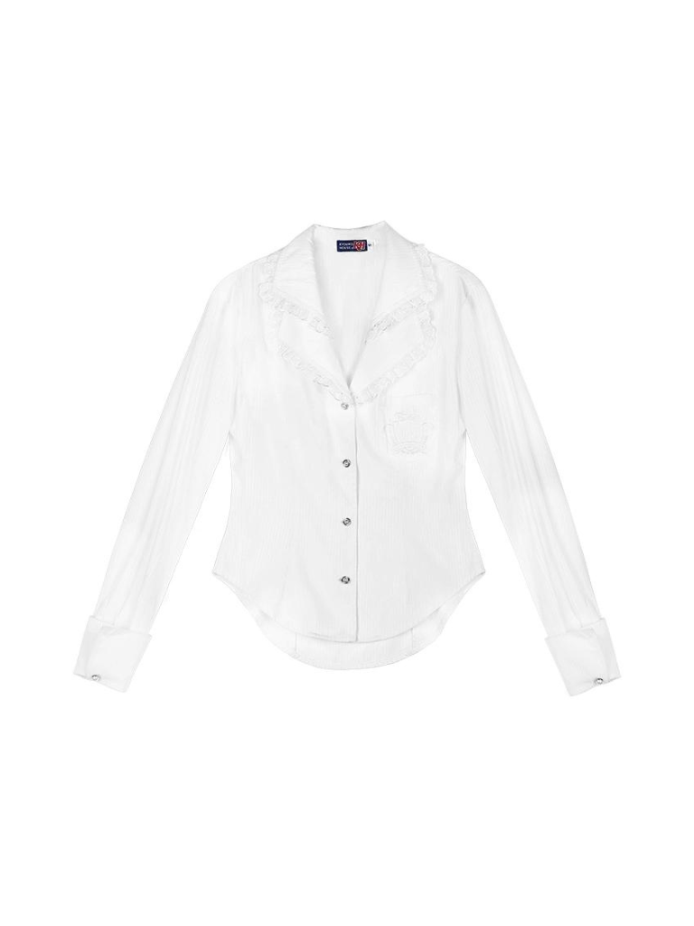 レトロシャツベスト + スリムスカート カレッジプリーツ