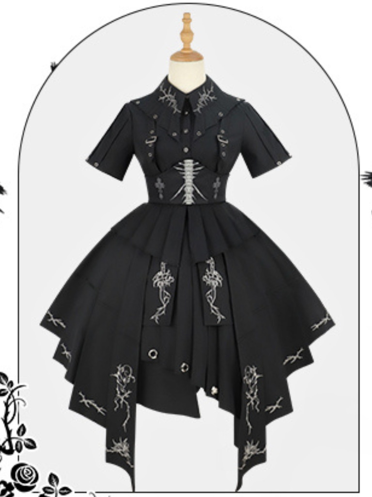 Dress Misty Thorns Dark Lolita Elegant Black