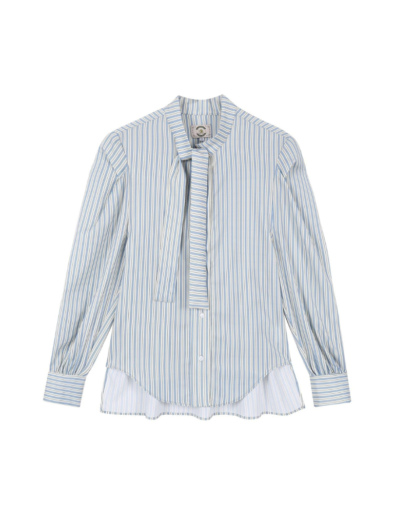 Style Korean Vest + Striped V-neck Shirt