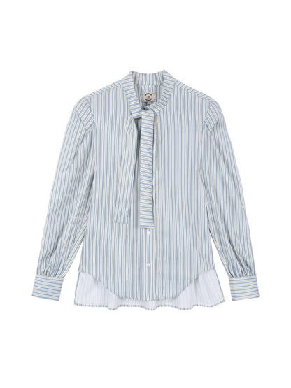 Style Korean Vest + Striped V-neck Shirt