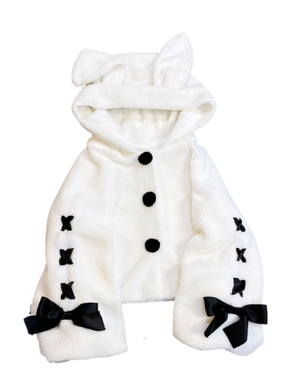 Rabbit ear hoody lace Apribon Plash Bore Court