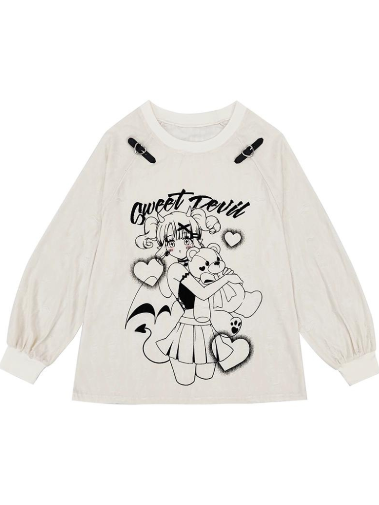 Girl Pure Top Design Loose Illustration Anime