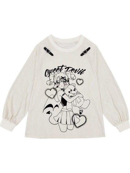 Girl Pure Top Design Loose Illustration Anime