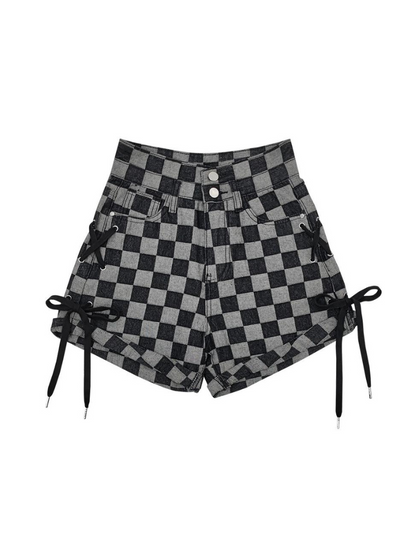 Shorts mit Checker-Block-Muster
