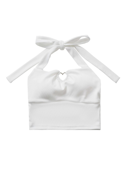 トップス ダーク スプリング ニット キャミソール プリント Vネック ホルターネック ボウ サマー