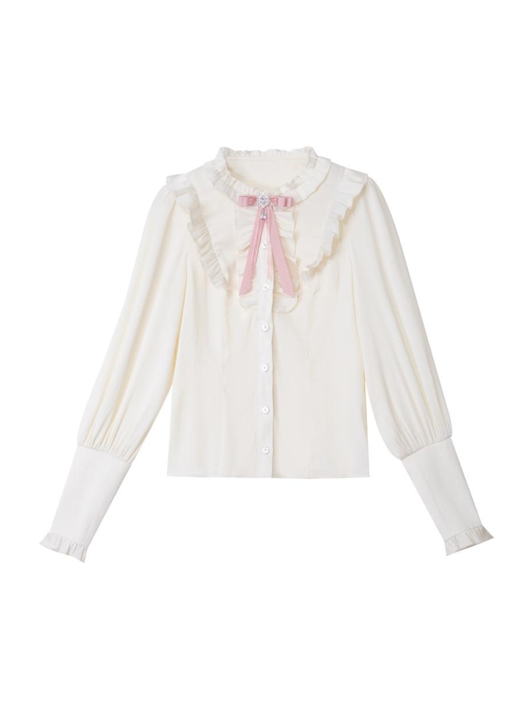 Cotton Sweet Girly Sleeve Shirt