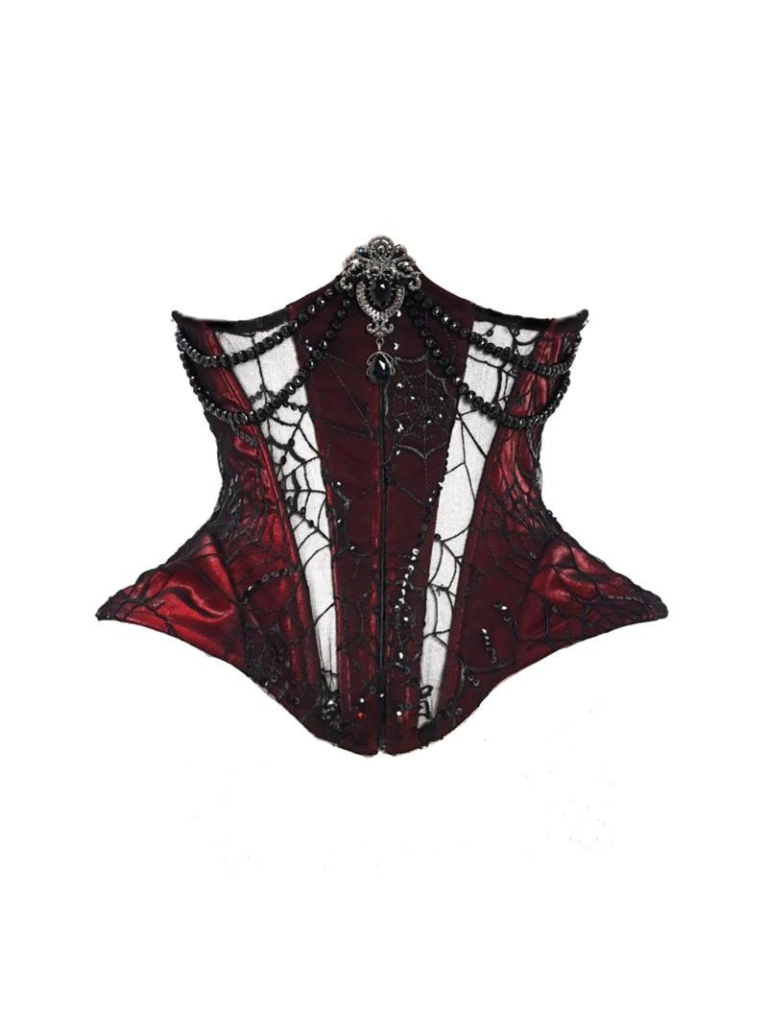 ダッチェススーツ サスペンダー ロング ゴシックテール ベルト付き ベルベットドレス チュール