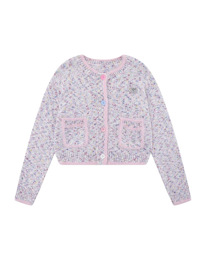 カラフルニットショートカーディガン 韓国