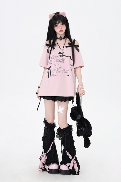 Sweet Top One Bow Shoulder