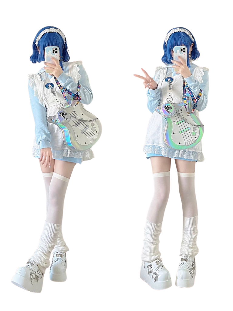 Toe Denim Shoes Puppy Platform Angel Punk Style Round