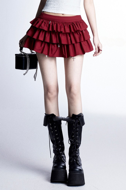 Mode cross hooded cake hoodie skirt cool tube top +