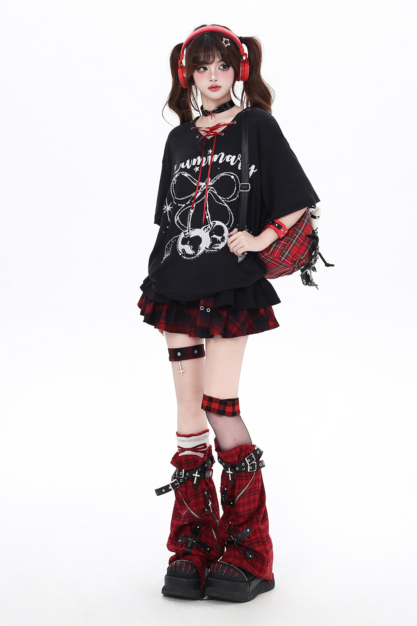 カバーアップ アイランド Tシャツ チェリー Vネック スウィート トロピカル